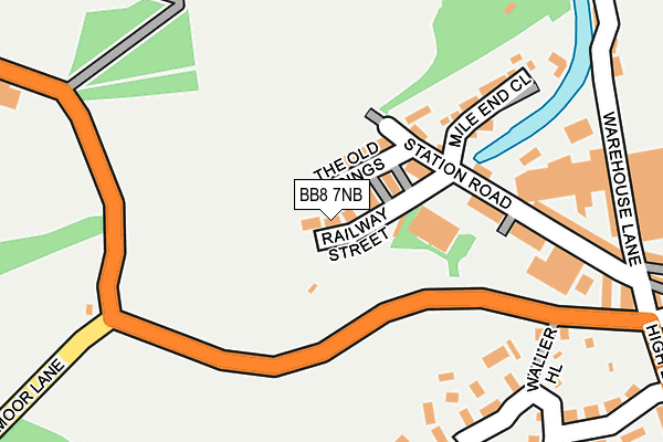 BB8 7NB map - OS OpenMap – Local (Ordnance Survey)