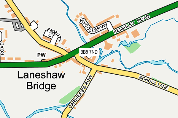 Map of VALLEY MILL COURT LANESHAWBRIDGE LIMITED at local scale