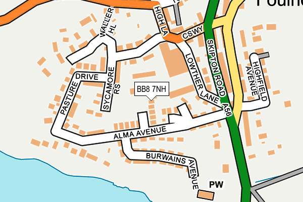 BB8 7NH map - OS OpenMap – Local (Ordnance Survey)