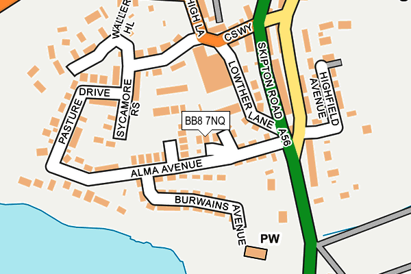 BB8 7NQ map - OS OpenMap – Local (Ordnance Survey)