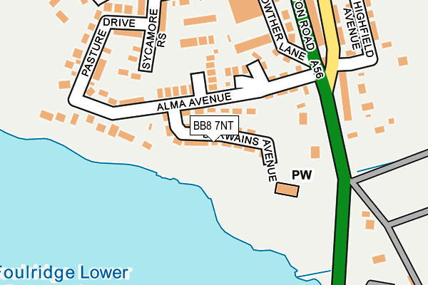 BB8 7NT map - OS OpenMap – Local (Ordnance Survey)