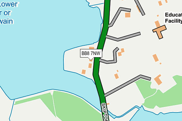 BB8 7NW map - OS OpenMap – Local (Ordnance Survey)