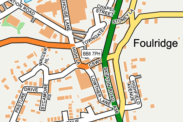 BB8 7PH map - OS OpenMap – Local (Ordnance Survey)