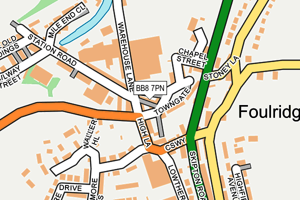 BB8 7PN map - OS OpenMap – Local (Ordnance Survey)