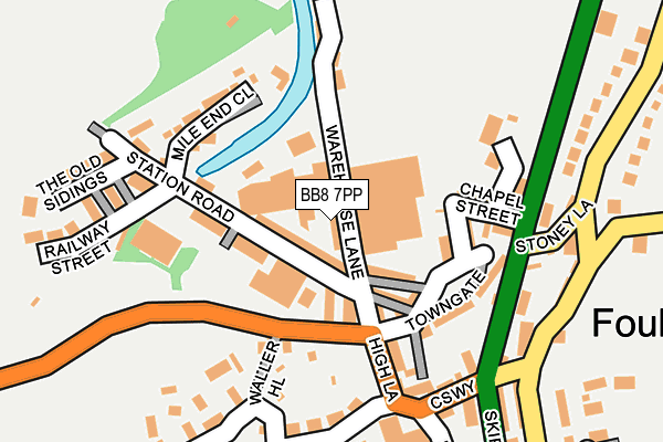 BB8 7PP map - OS OpenMap – Local (Ordnance Survey)
