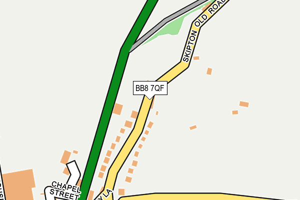 BB8 7QF map - OS OpenMap – Local (Ordnance Survey)