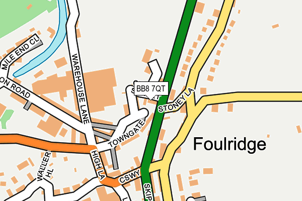 BB8 7QT map - OS OpenMap – Local (Ordnance Survey)
