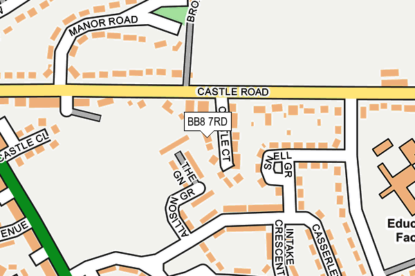 Map of CASTLE COURT APARTMENTS (COLNE) LIMITED at local scale