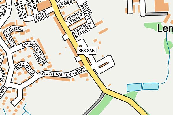 BB8 8AB map - OS OpenMap – Local (Ordnance Survey)