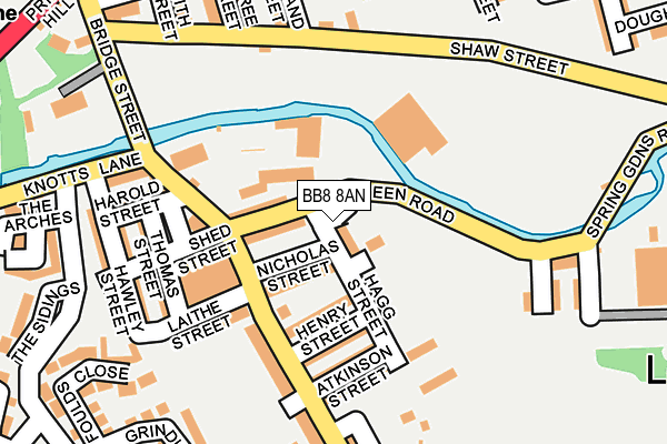 BB8 8AN map - OS OpenMap – Local (Ordnance Survey)