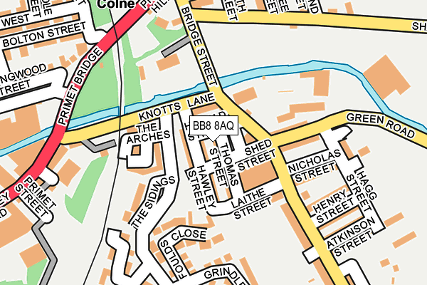 BB8 8AQ map - OS OpenMap – Local (Ordnance Survey)