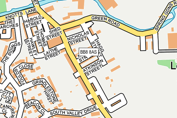 BB8 8AS map - OS OpenMap – Local (Ordnance Survey)