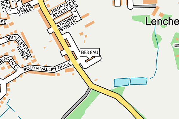 BB8 8AU map - OS OpenMap – Local (Ordnance Survey)