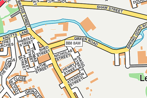 BB8 8AW map - OS OpenMap – Local (Ordnance Survey)