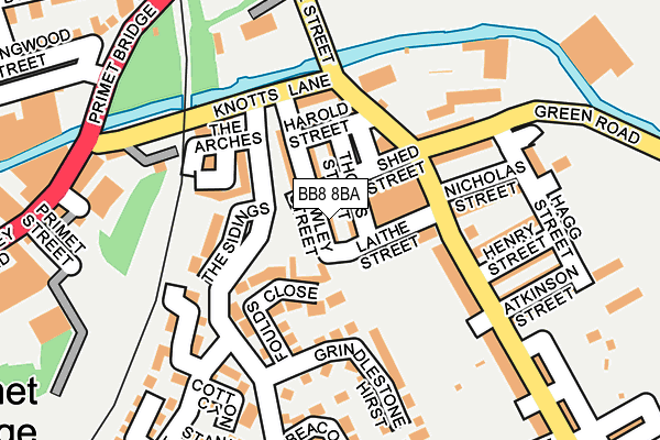 BB8 8BA map - OS OpenMap – Local (Ordnance Survey)