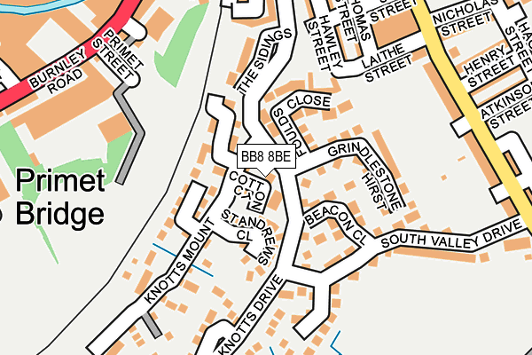 BB8 8BE map - OS OpenMap – Local (Ordnance Survey)