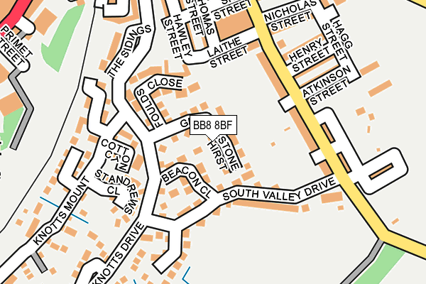 BB8 8BF map - OS OpenMap – Local (Ordnance Survey)