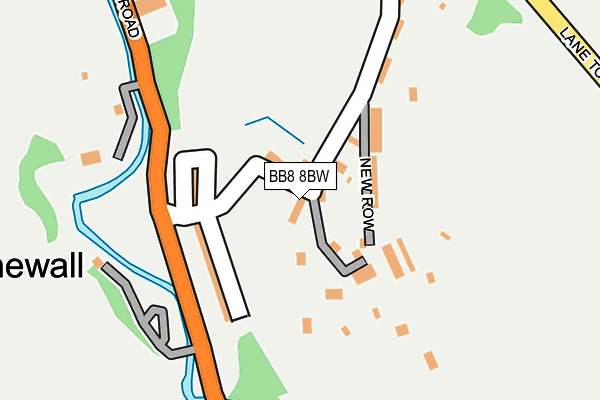 BB8 8BW map - OS OpenMap – Local (Ordnance Survey)