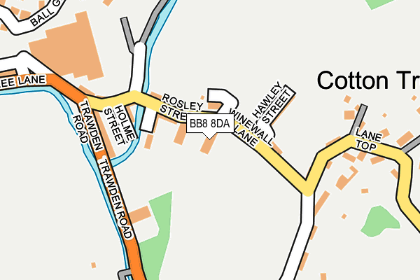 BB8 8DA map - OS OpenMap – Local (Ordnance Survey)