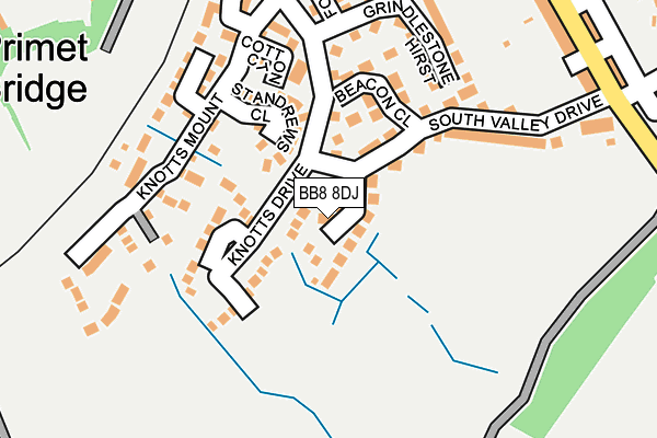 BB8 8DJ map - OS OpenMap – Local (Ordnance Survey)