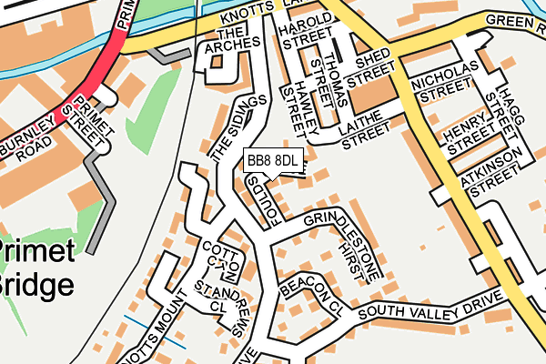 BB8 8DL map - OS OpenMap – Local (Ordnance Survey)