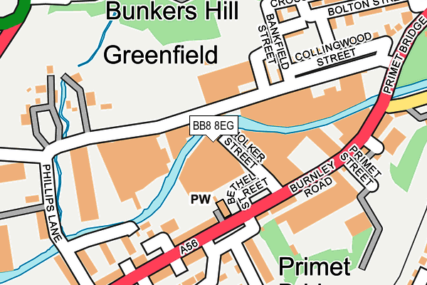 Map of HERRINGTON HILL LTD at local scale