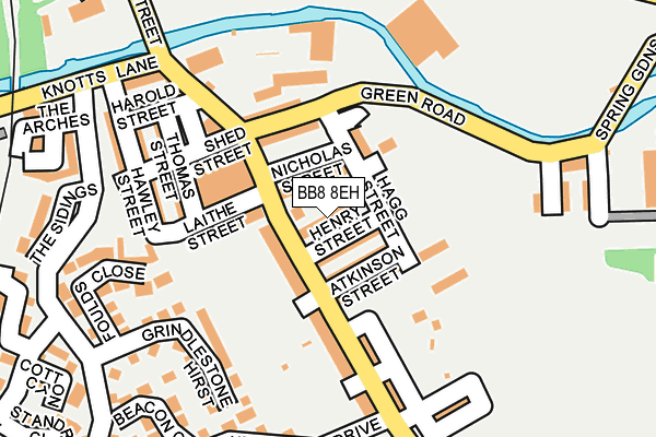 BB8 8EH map - OS OpenMap – Local (Ordnance Survey)