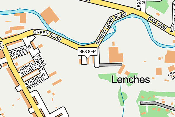BB8 8EP map - OS OpenMap – Local (Ordnance Survey)