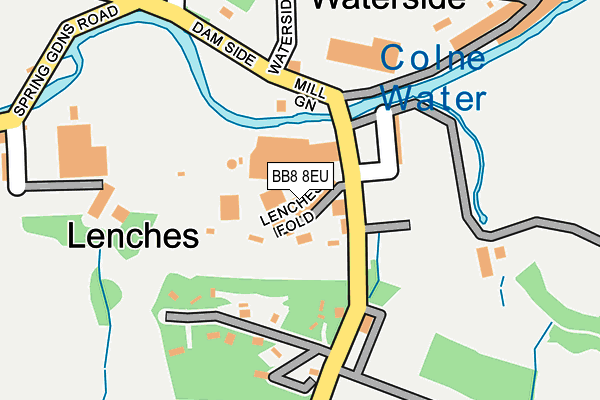 BB8 8EU map - OS OpenMap – Local (Ordnance Survey)