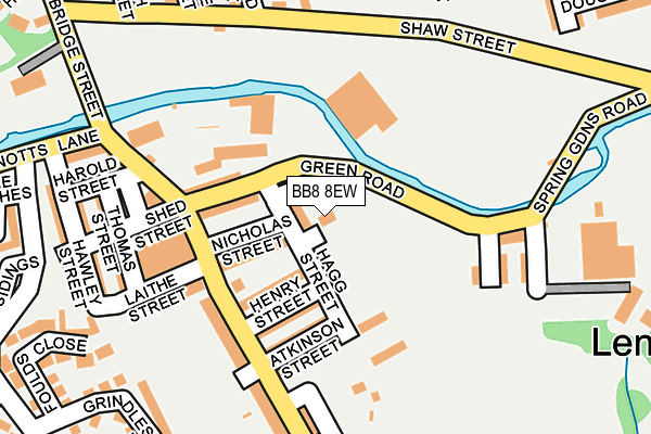 BB8 8EW map - OS OpenMap – Local (Ordnance Survey)