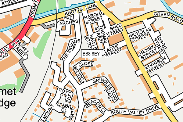 BB8 8EY map - OS OpenMap – Local (Ordnance Survey)