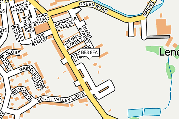 BB8 8FA map - OS OpenMap – Local (Ordnance Survey)