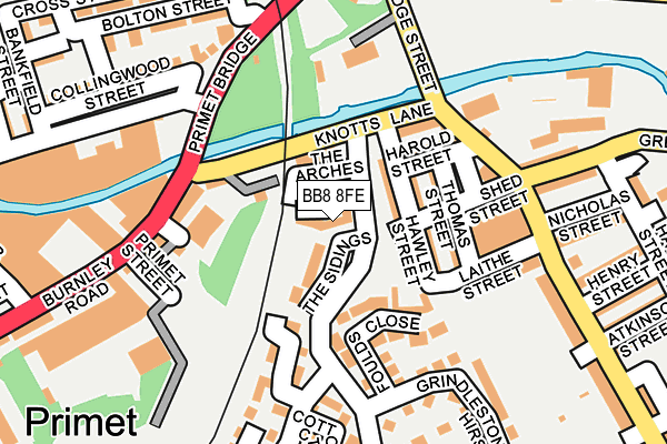 BB8 8FE map - OS OpenMap – Local (Ordnance Survey)