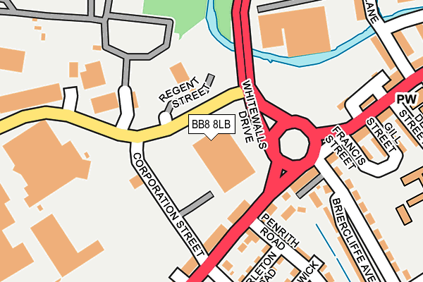 BB8 8LB map - OS OpenMap – Local (Ordnance Survey)
