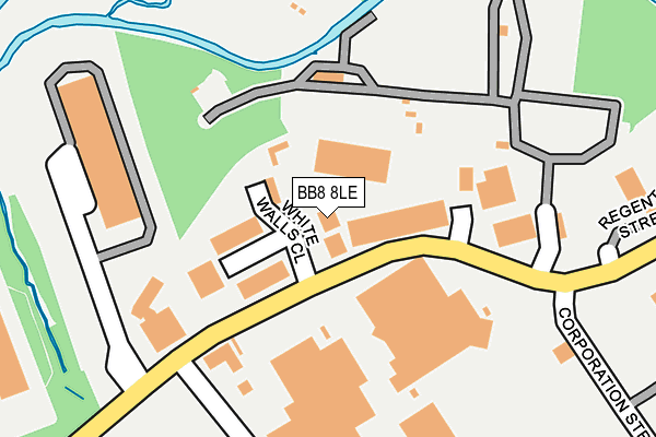 BB8 8LE map - OS OpenMap – Local (Ordnance Survey)