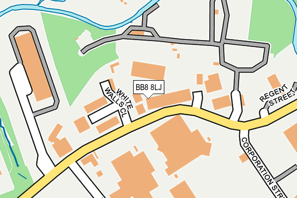 BB8 8LJ map - OS OpenMap – Local (Ordnance Survey)