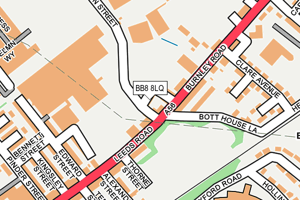 BB8 8LQ map - OS OpenMap – Local (Ordnance Survey)