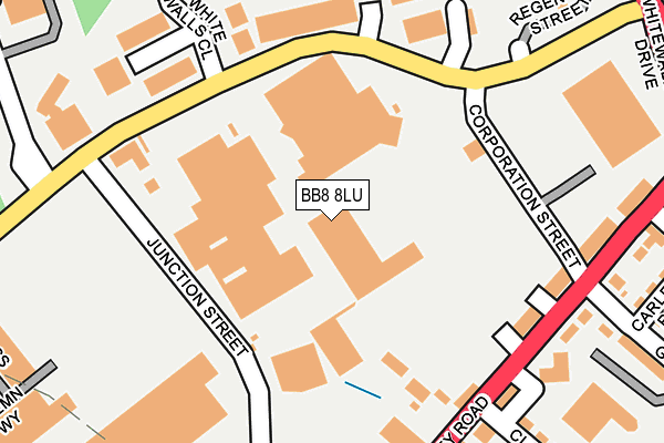 BB8 8LU map - OS OpenMap – Local (Ordnance Survey)