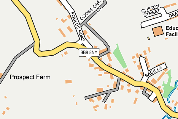 BB8 8NY map - OS OpenMap – Local (Ordnance Survey)