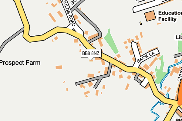 BB8 8NZ map - OS OpenMap – Local (Ordnance Survey)