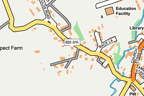 BB8 8PA map - OS OpenMap – Local (Ordnance Survey)