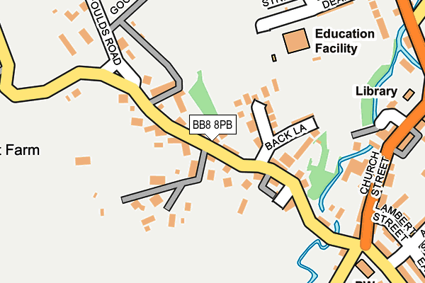 BB8 8PB map - OS OpenMap – Local (Ordnance Survey)
