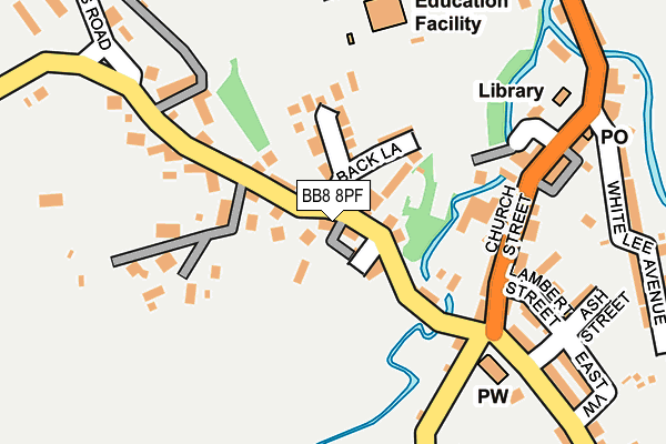 BB8 8PF map - OS OpenMap – Local (Ordnance Survey)