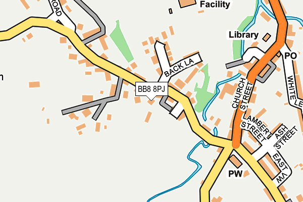 BB8 8PJ map - OS OpenMap – Local (Ordnance Survey)
