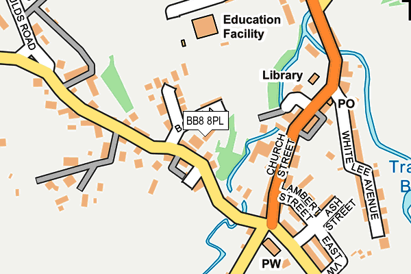 BB8 8PL map - OS OpenMap – Local (Ordnance Survey)