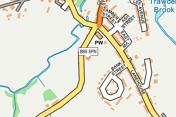 BB8 8PN map - OS OpenMap – Local (Ordnance Survey)