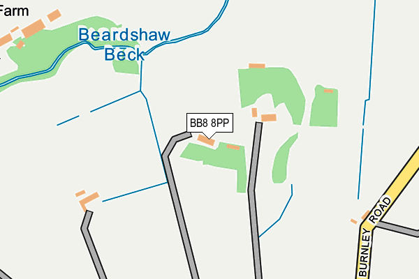 BB8 8PP map - OS OpenMap – Local (Ordnance Survey)