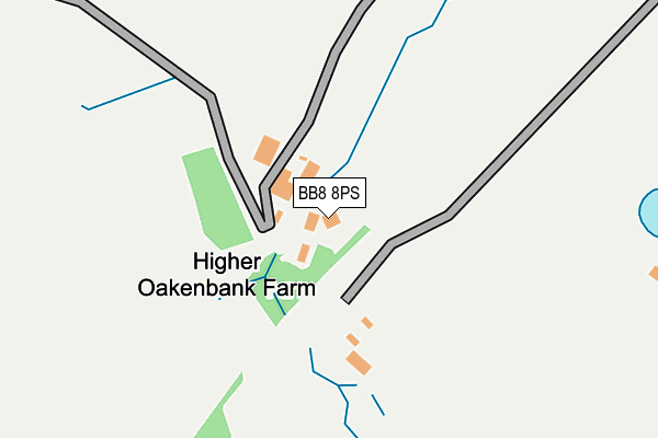 BB8 8PS map - OS OpenMap – Local (Ordnance Survey)