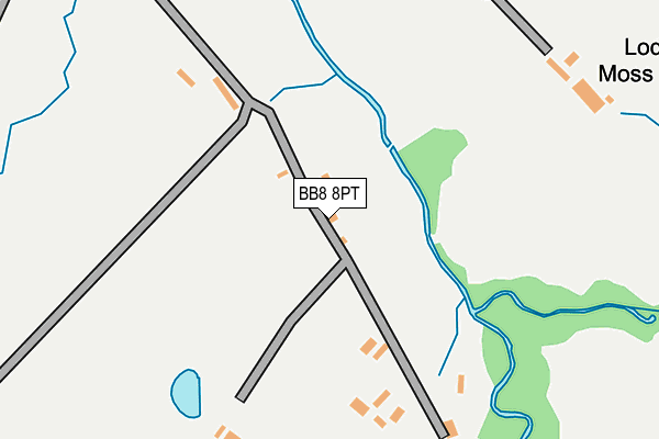 BB8 8PT map - OS OpenMap – Local (Ordnance Survey)