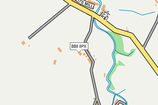 BB8 8PX map - OS OpenMap – Local (Ordnance Survey)